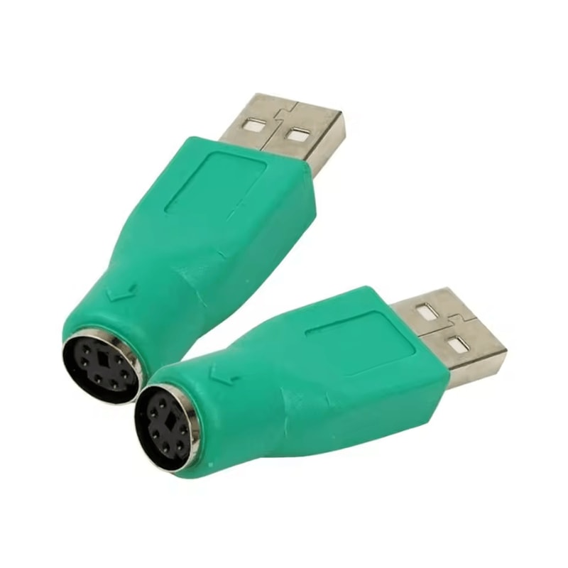 DualConnect USB To PS2 Keyboard Mouse Adapter Plug Play Converter 2