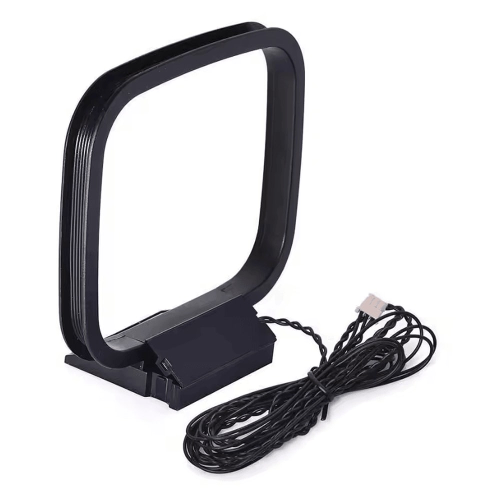 Mini Universal FMAM Loop Antenna 360 Signal Booster For HiFi Stereo Receivers 0