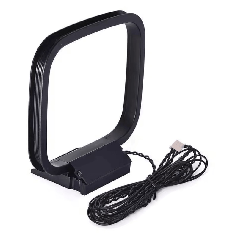 Mini Universal FMAM Loop Antenna 360 Signal Booster For HiFi Stereo Receivers 0