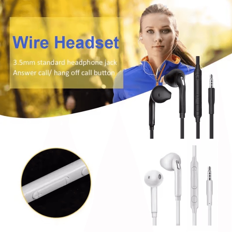Ergonomic Wired InEar Headphones With Microphone 35mm Universal Earphones For Clear Sound Calls 0
