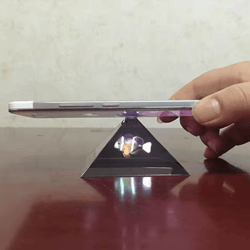 3d hologram pyramid display stand – mobile phone holographic projector for 360 visuals