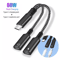 60W PD USBC Splitter Audio Charging Adapter Dual TypeC Headphone Dongle 0