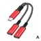 60W PD USBC Splitter Audio Charging Adapter Dual TypeC Headphone Dongle 4