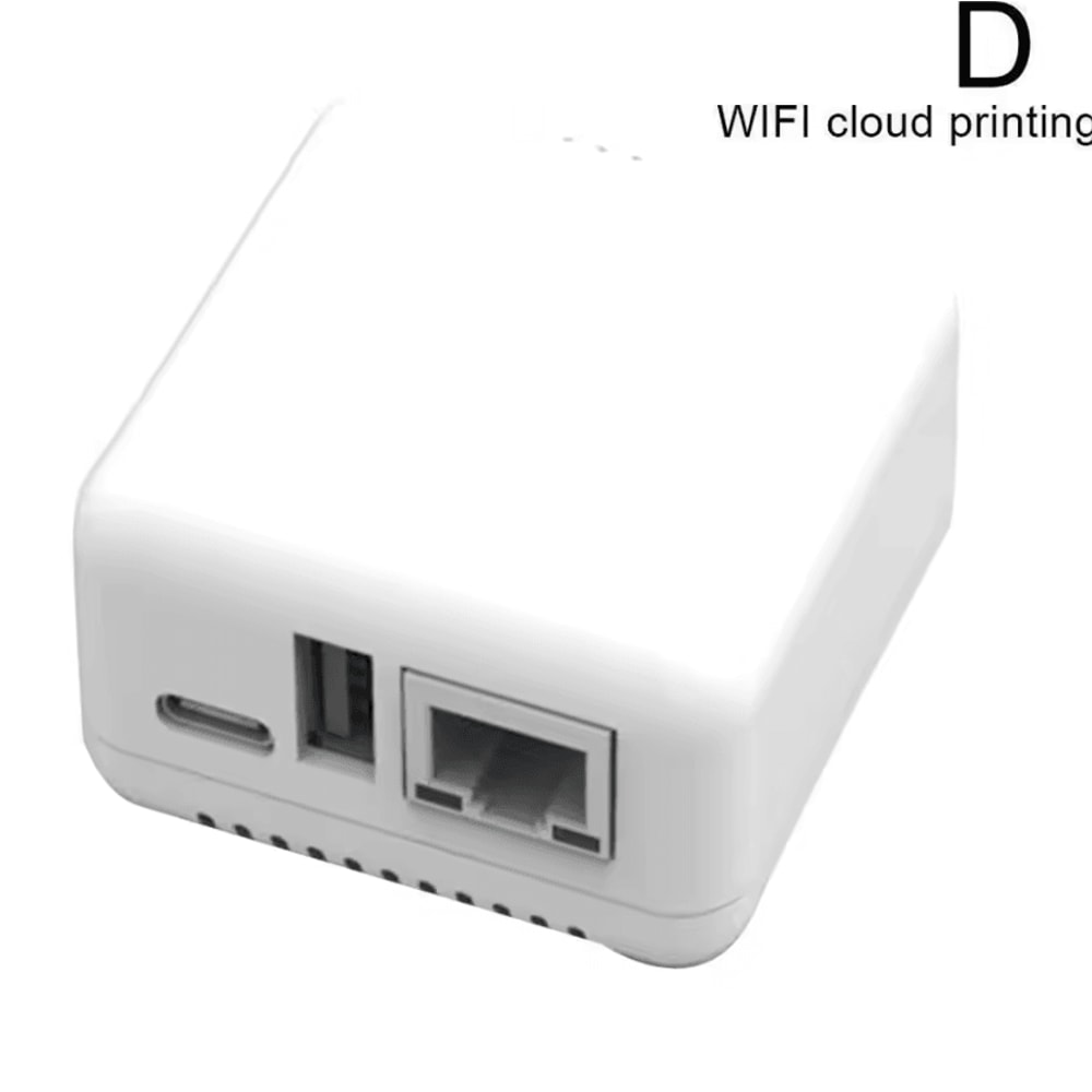 Mini USB 20 Network Print Server Wireless WiFi Bluetooth Printer Sharing Hub 5
