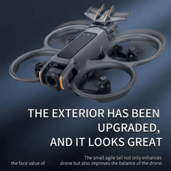 aerodynamic rear tail wing for dji avata 2 – anti-release battery guard & drag reduction kit