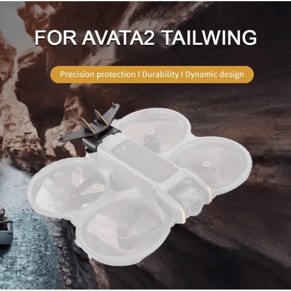 Aerodynamic Rear Tail Wing For DJI Avata 2 AntiRelease Battery Guard Drag Reduction Kit 2