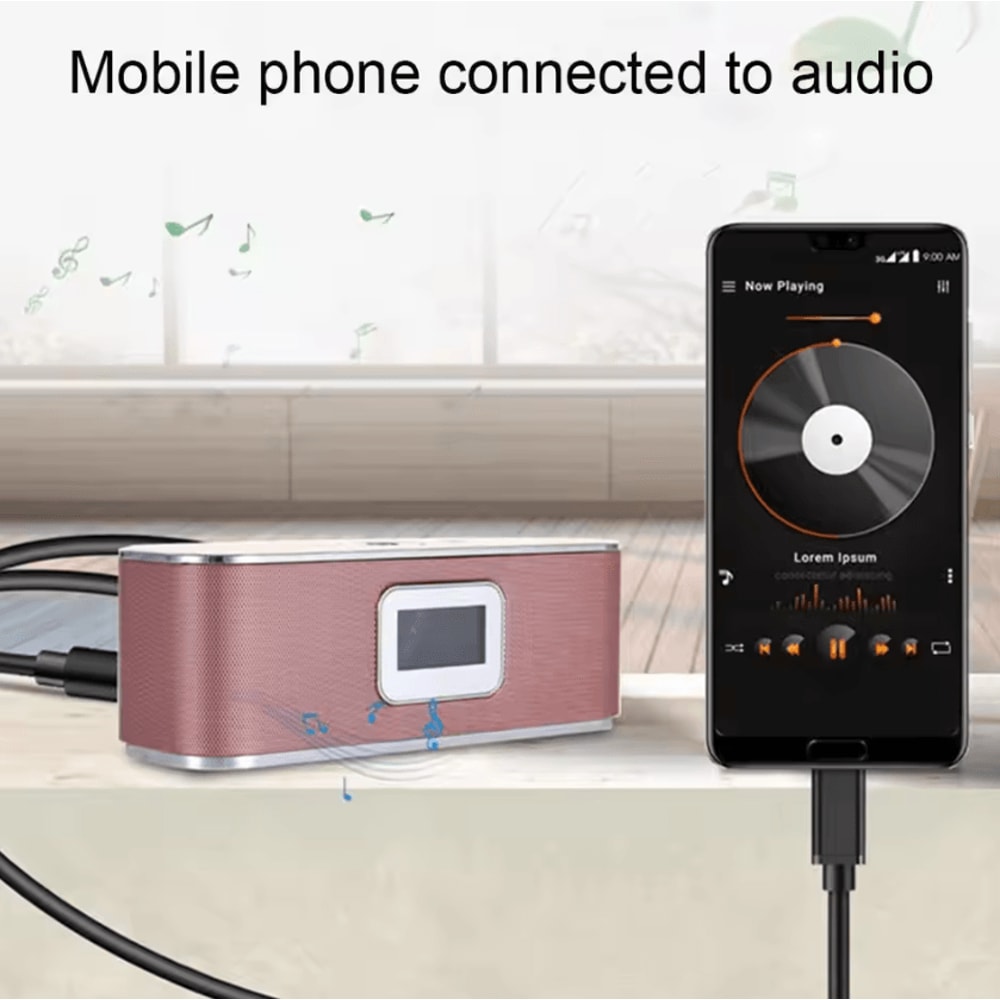 HiFi USBC To 35mm AUX Audio Cable Universal TypeC Headphone Adapter For Xiaomi Android 2