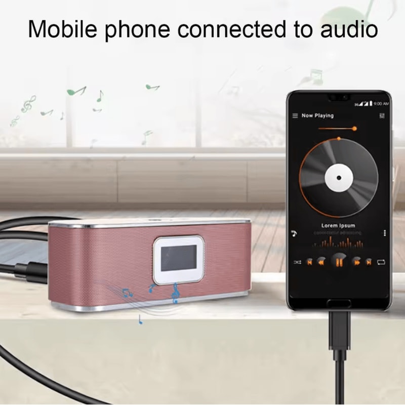 HiFi USBC To 35mm AUX Audio Cable Universal TypeC Headphone Adapter For Xiaomi Android 2