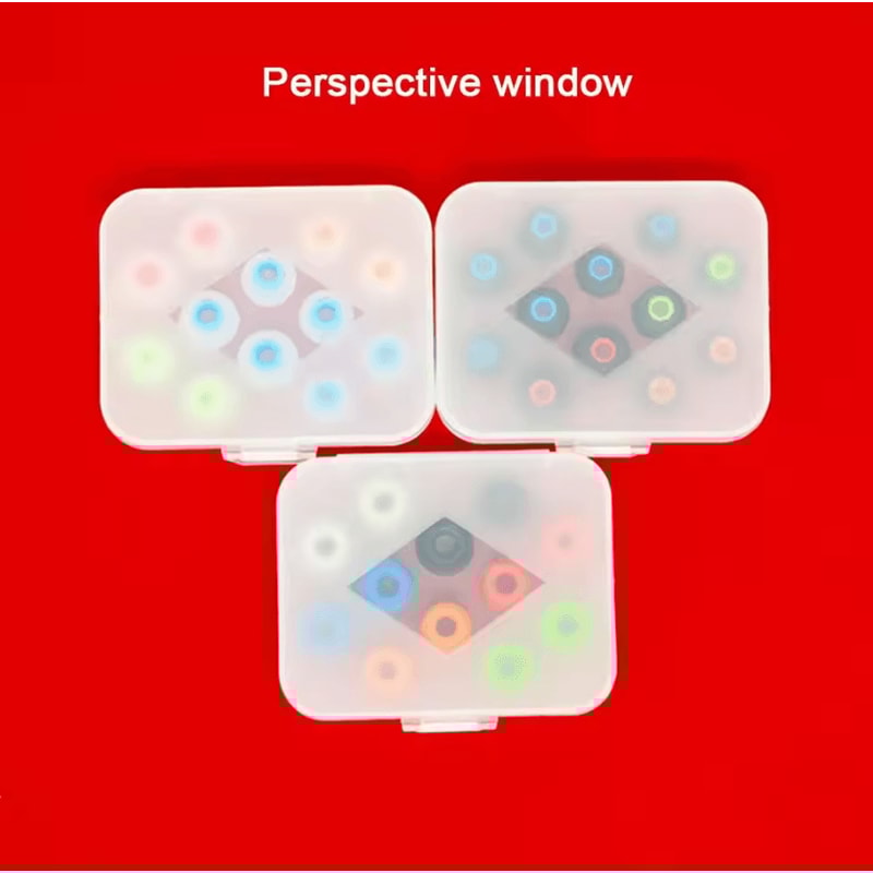 Portable Transparent Silicone Eartip Storage Box Dustproof Case For Memory Foam Tips 1