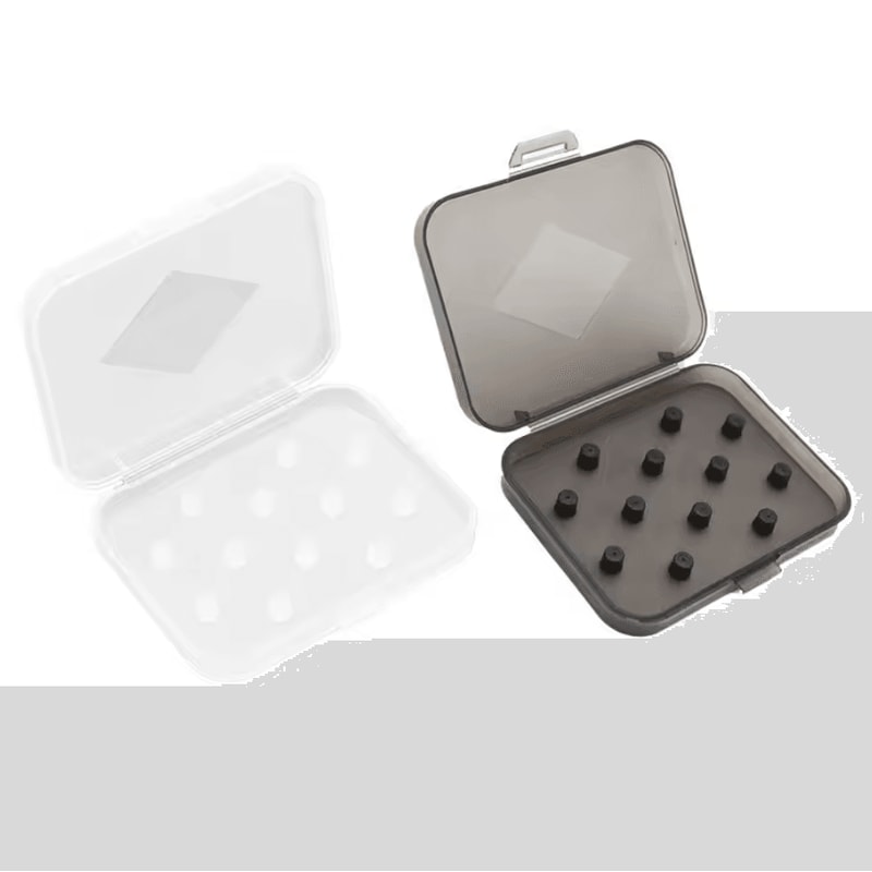 Portable Transparent Silicone Eartip Storage Box Dustproof Case For Memory Foam Tips 3