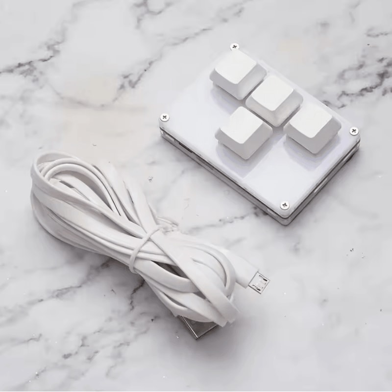 4Key Programmable Mini Macro Keyboard DIY USB Shortcut Keypad For Gaming Productivity 3