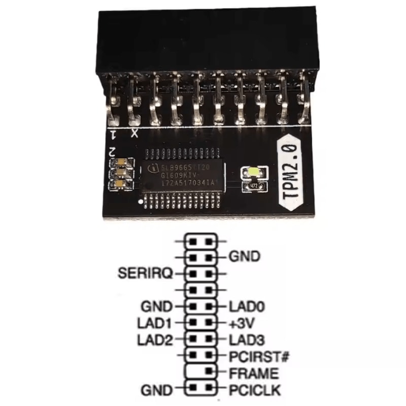 TPM 20 20Pin Security Module LPC Encryption Board For ASUS MSI ASRock Gigabyte 2
