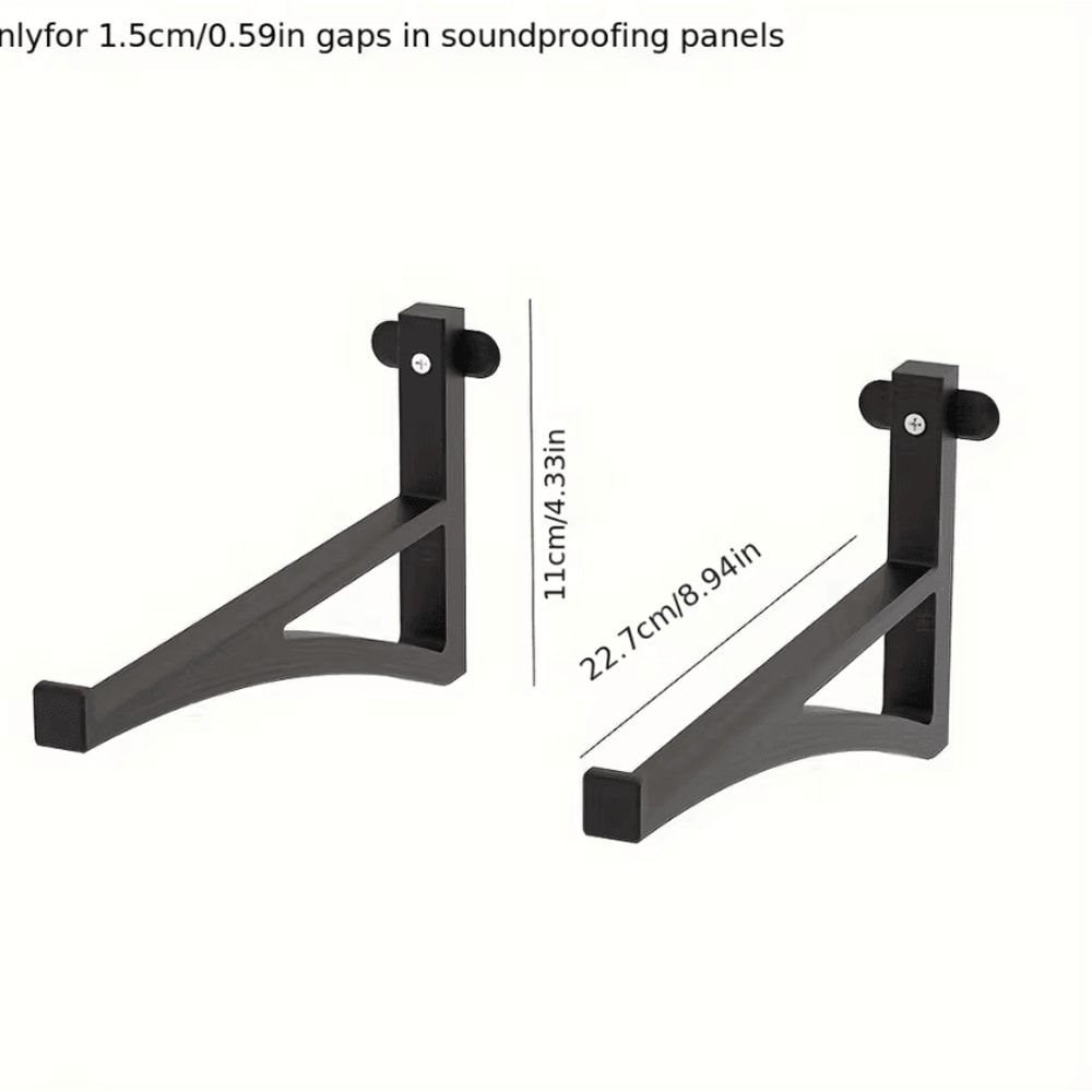 Dual Acoustic Panel Mount Brackets Soundproof Foam Board Holder For Studio Office 4