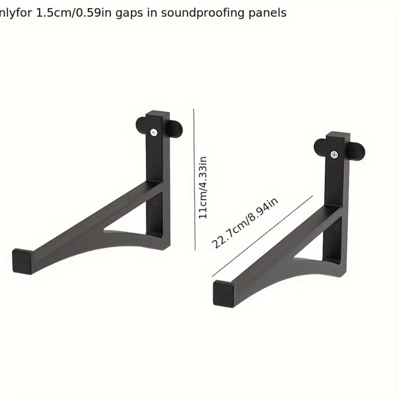 Dual Acoustic Panel Mount Brackets Soundproof Foam Board Holder For Studio Office 4