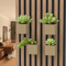 Square Acoustic Panel Planter Shelf Decorative Soundproof Storage Rack With Succulent Holder 4
