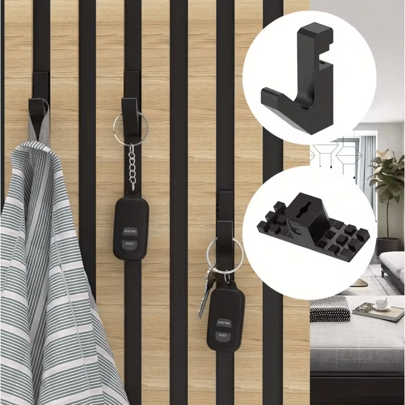 4PCS Acoustic Panel Clothing Hooks NoDrill Storage Hooks For Studio Office Soundproof Panels 1