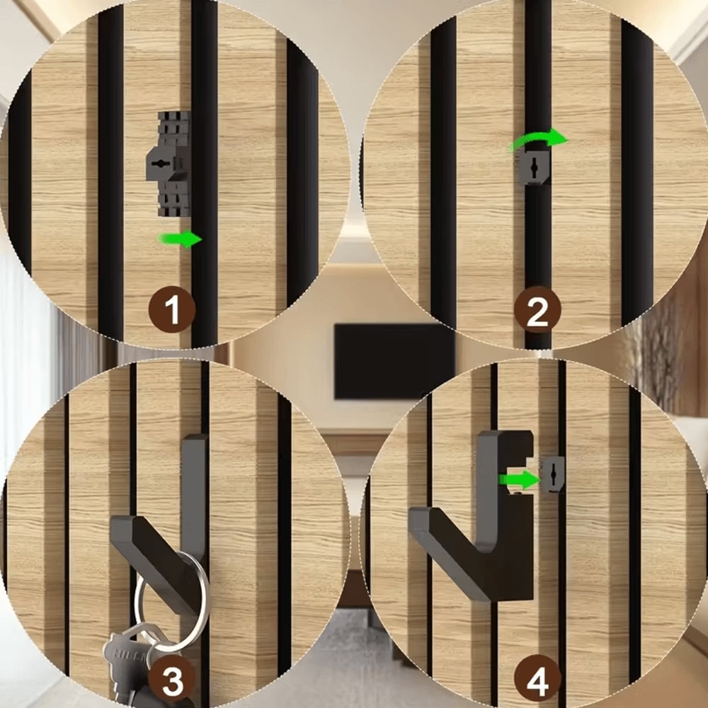 4PCS Acoustic Panel Clothing Hooks NoDrill Storage Hooks For Studio Office Soundproof Panels 3