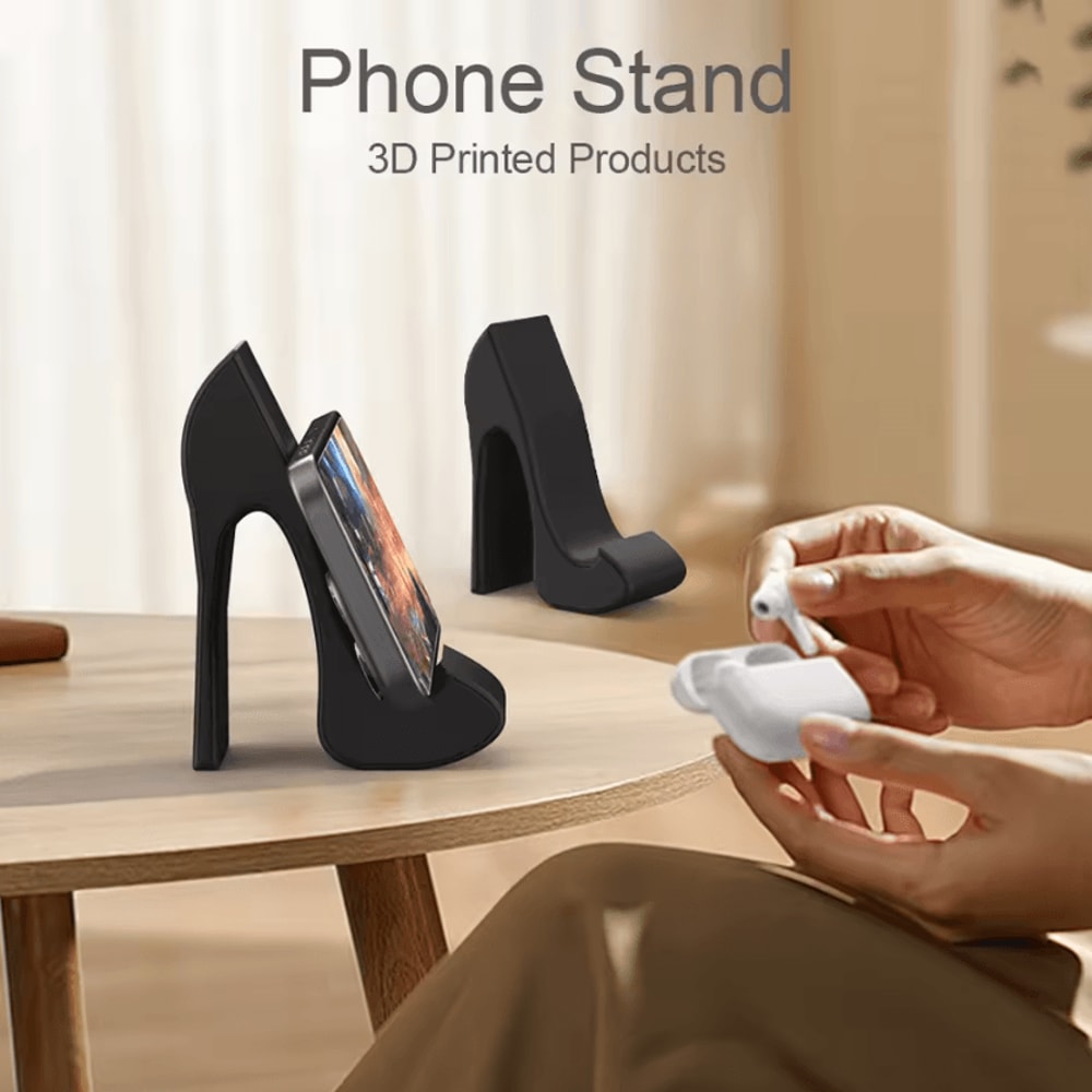 Stylish HighHeel Phone Stand Durable Plastic Desktop Holder For Office Home 3