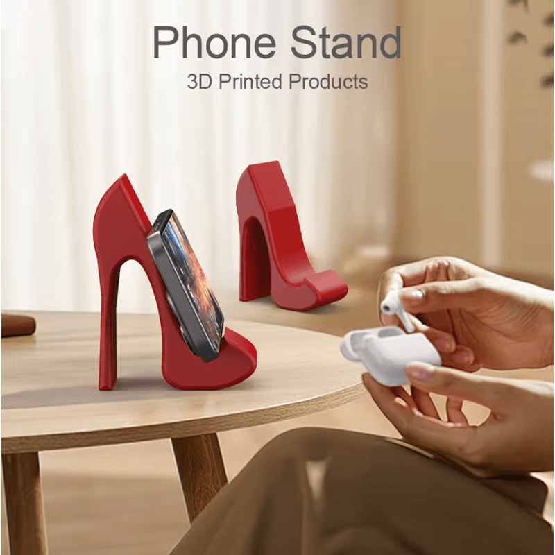 Stylish HighHeel Phone Stand Durable Plastic Desktop Holder For Office Home 4