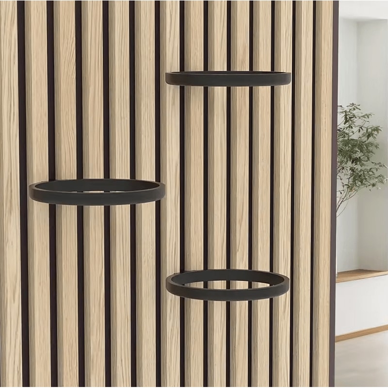 2PCS NoDrill Acoustic Panel Plant Rings RustProof Holder For Soundproof Boards Wall Gaps 2