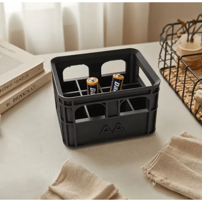 Retro Industrial Beer Frame Battery Storage Box MultiFunctional Desktop Organizer Basket 1