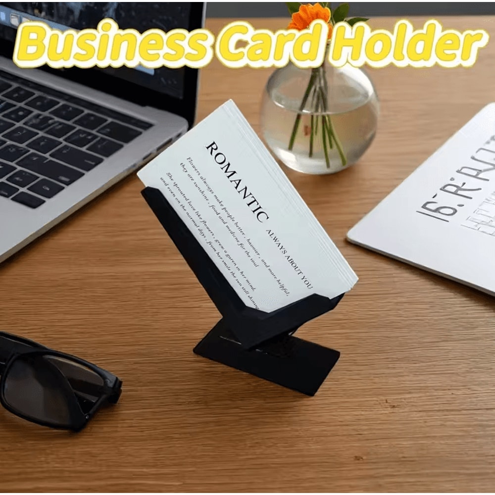 Minimalist Business Card Holder Modern Desk Organizer For Office Professional Use 0