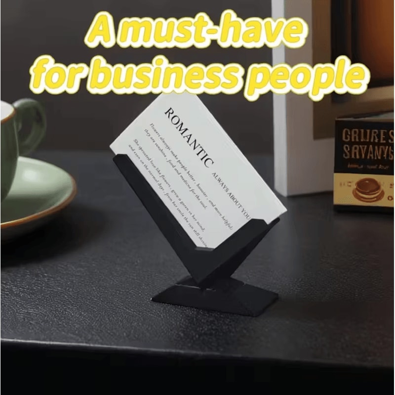 Minimalist Business Card Holder Modern Desk Organizer For Office Professional Use 2