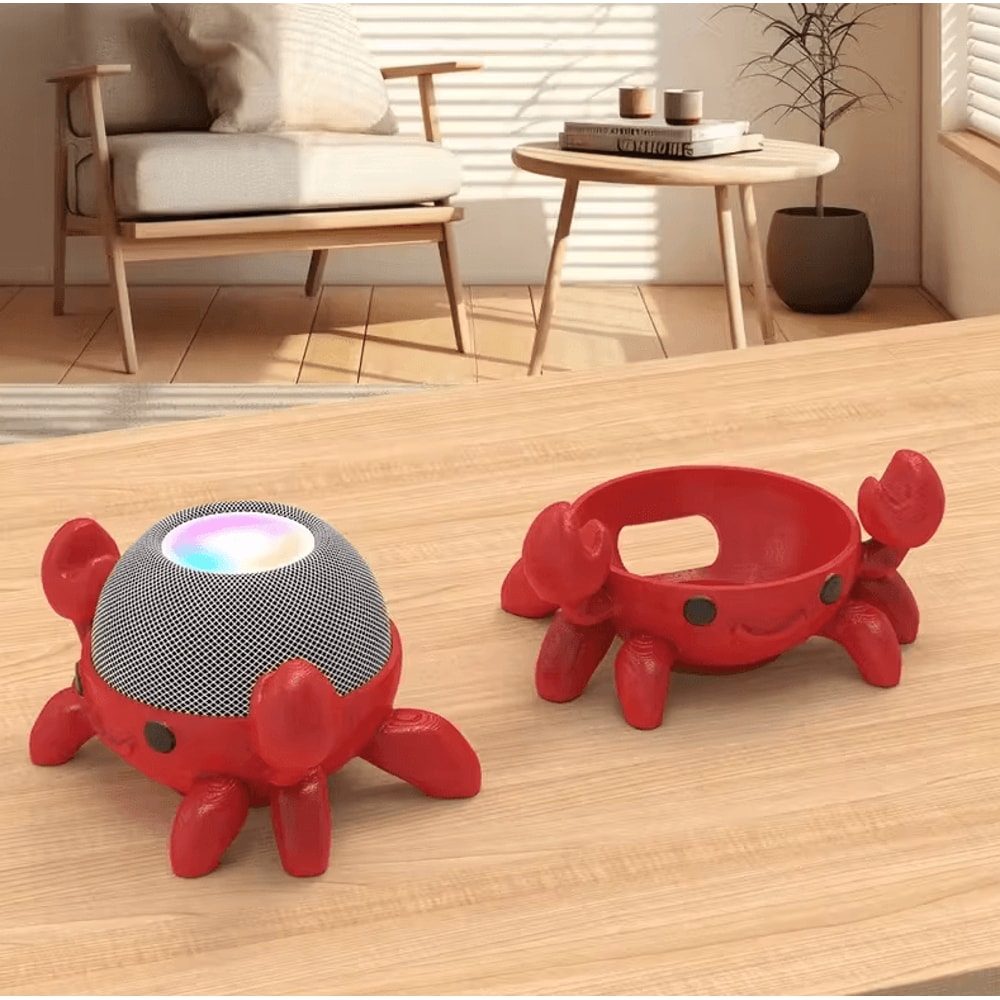 Cute Crab Audio Stand For Alexa Echo Dot 45 Durable Decorative Speaker Holder 3