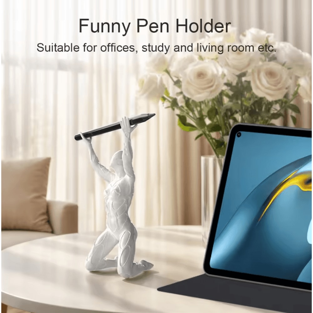 Funny Cartoon King Pen Holder Creative Desktop Decor Organizer 1