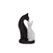 Minimalist Black White Cat Sculpture Modern Desk Home Decor Accent 4