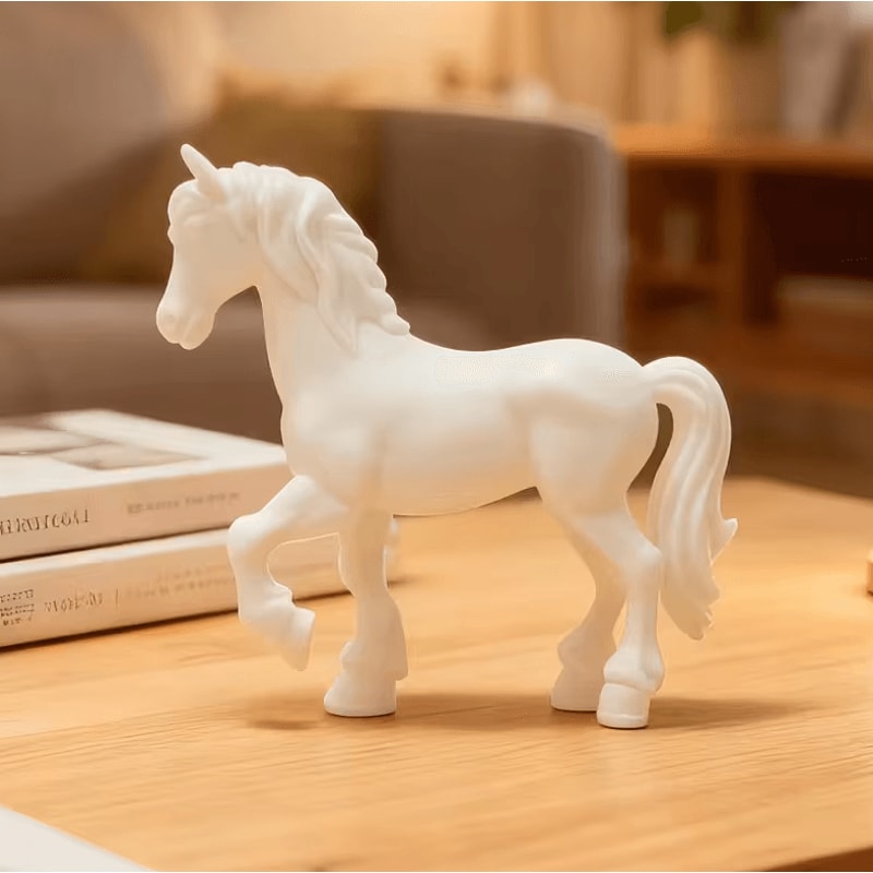 Elegant Mini Horse Sculpture Modern Tabletop Decor For Home Office 0