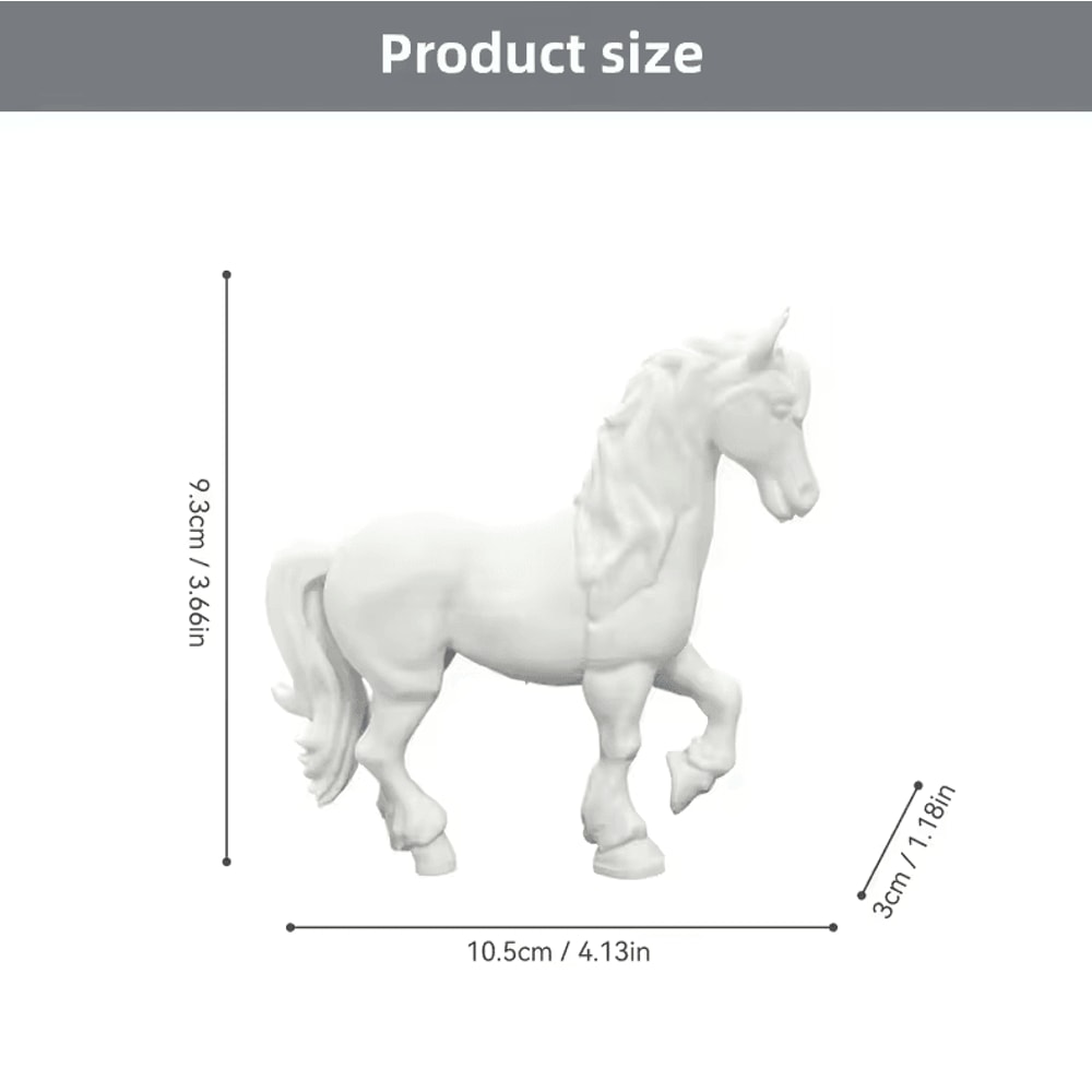 Elegant Mini Horse Sculpture Modern Tabletop Decor For Home Office 3