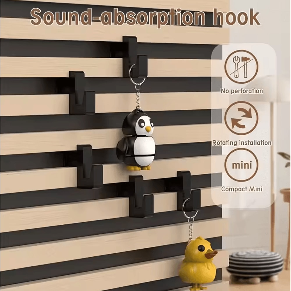 DrillFree Acoustic Panel Hook MultiUse Soundproof Board Hanger For Home Studios 2