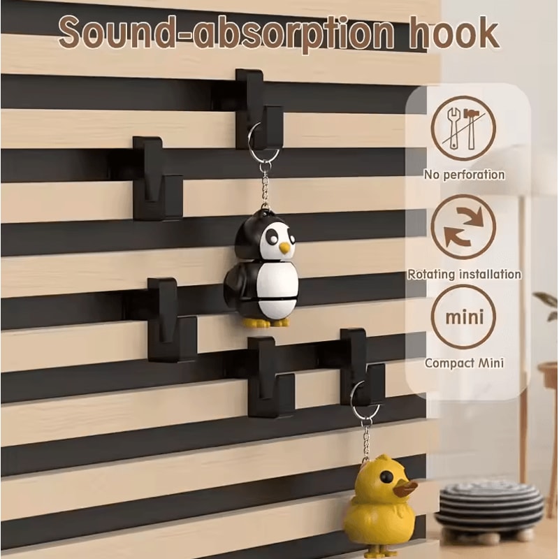 DrillFree Acoustic Panel Hook MultiUse Soundproof Board Hanger For Home Studios 2