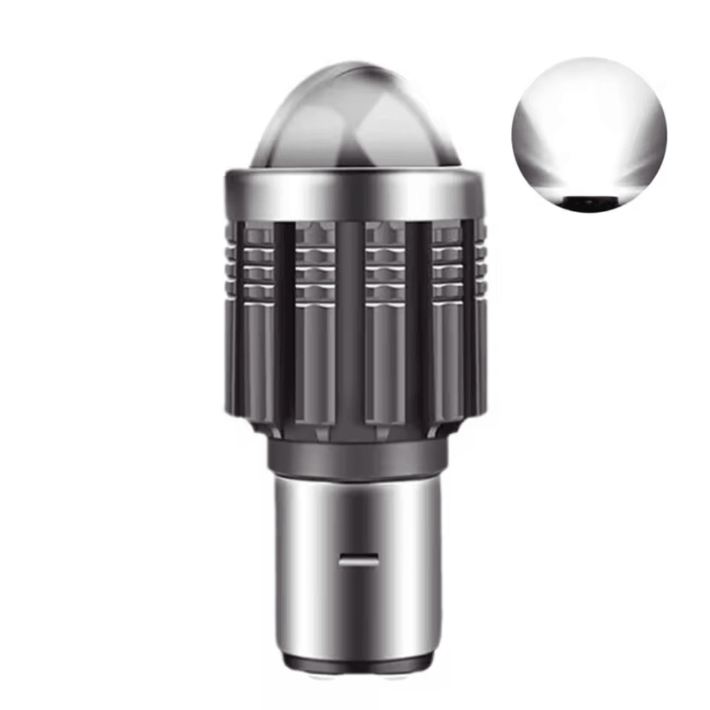 BA20D LED Motorcycle Headlight Bulb HiLo Beam Bright White Upgrade For Motorbikes 3