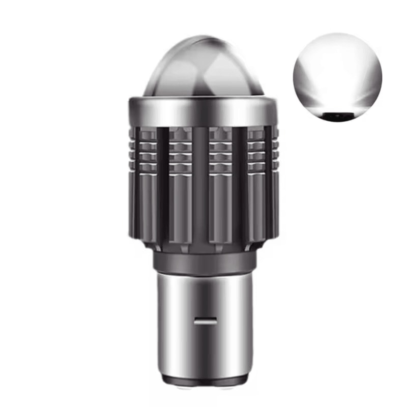 BA20D LED Motorcycle Headlight Bulb HiLo Beam Bright White Upgrade For Motorbikes 3