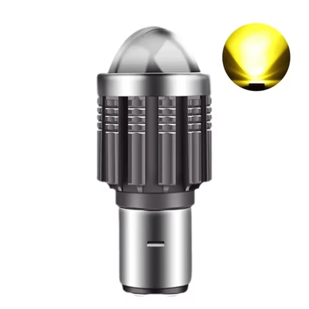 BA20D LED Motorcycle Headlight Bulb HiLo Beam Bright White Upgrade For Motorbikes 4