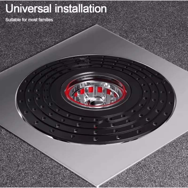 Portable SelfClosing Floor Drain Core AntiOdor InsectProof Bathroom Filter 2