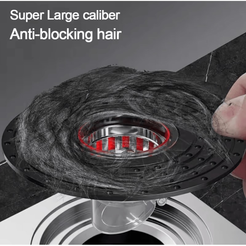 Portable SelfClosing Floor Drain Core AntiOdor InsectProof Bathroom Filter 3