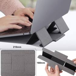 foldable pu laptop & tablet stand – adjustable portable desk holder (up to 16)