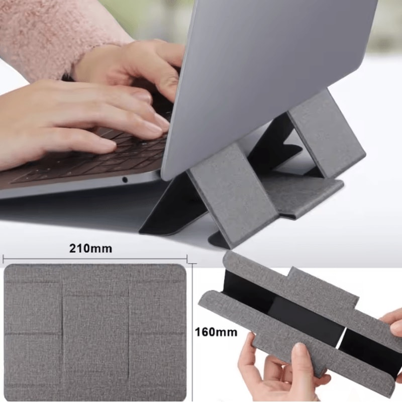 Foldable PU Laptop Tablet Stand Adjustable Portable Desk Holder Up To 16 0