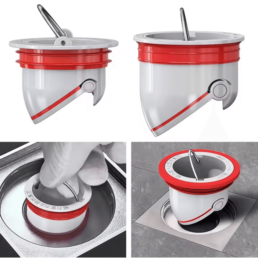 AntiOdor Floor Drain Core SelfClosing Sewer Valve AntiClog Filter 0