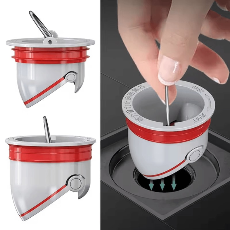 AntiOdor Floor Drain Core SelfClosing Sewer Valve AntiClog Filter 1