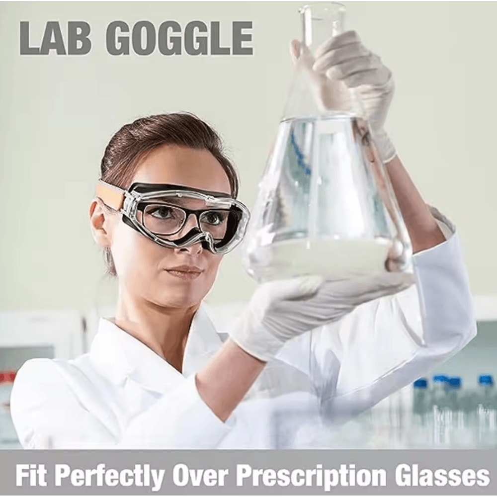 Industrial AntiFog Safety Goggles OverGlasses Protective Lab Eyewear 1