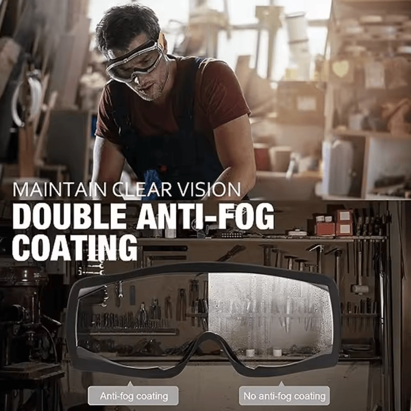 Industrial AntiFog Safety Goggles OverGlasses Protective Lab Eyewear 2
