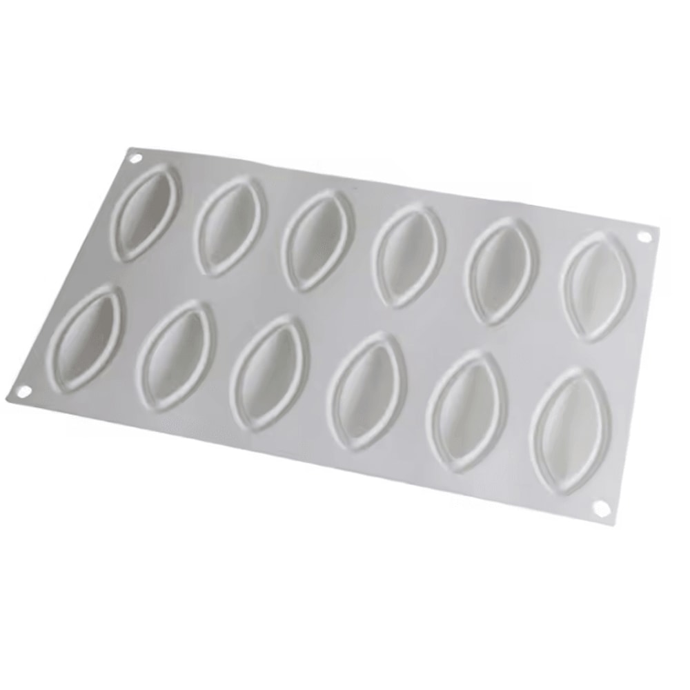 12Cavity Quenelle Silicone Mold Professional Mousse Chocolate Baking Tray 1
