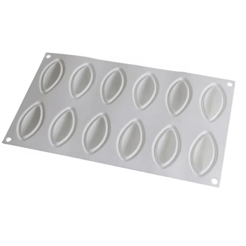 12Cavity Quenelle Silicone Mold Professional Mousse Chocolate Baking Tray 1