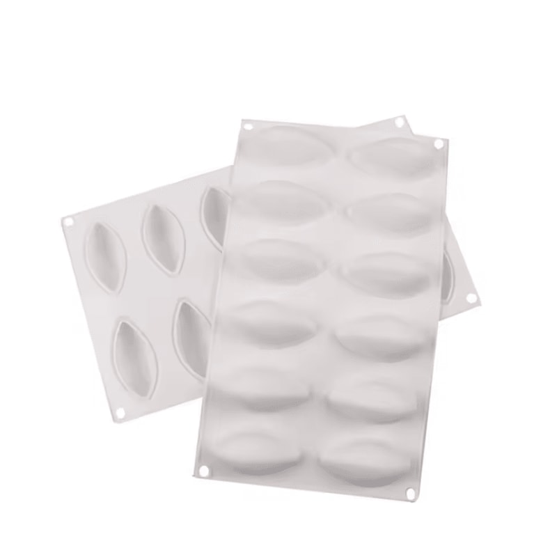 12Cavity Quenelle Silicone Mold Professional Mousse Chocolate Baking Tray 3