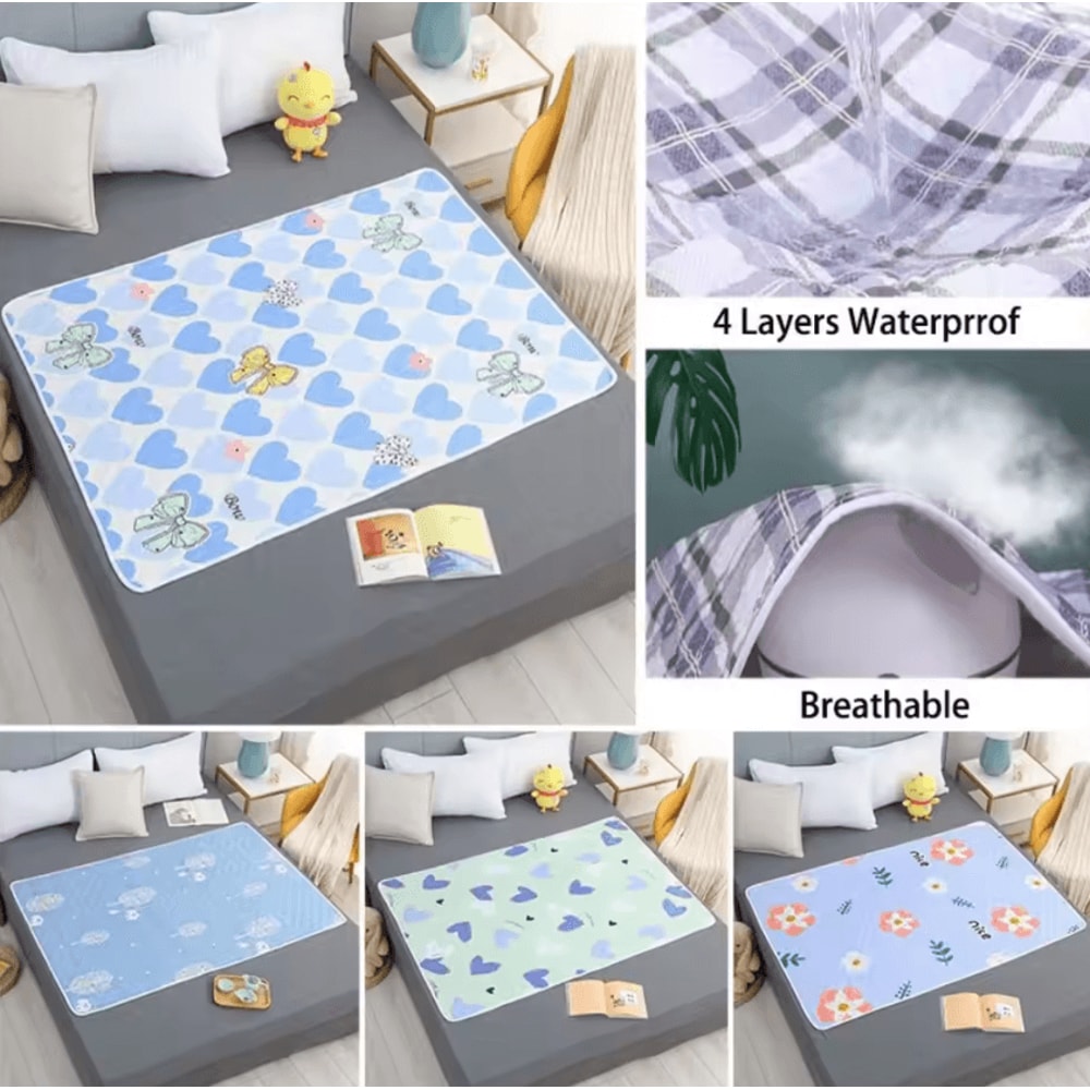 UltraSoft TripleLayer Waterproof Underpad Washable Baby Adult Bed Protector 100 150cm 0