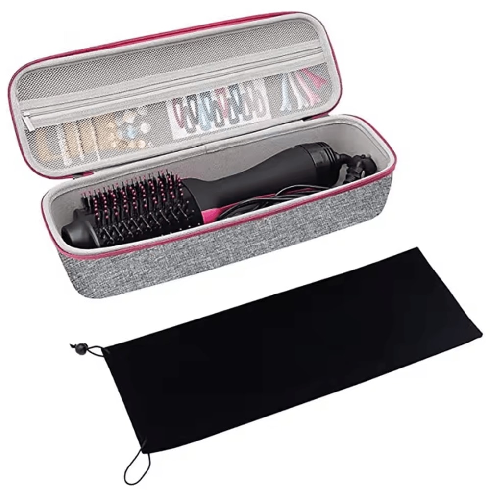 Lightweight Hard Shell Travel Case For Hair Dryer Brush Universal Hot Air Brush Organizer 3